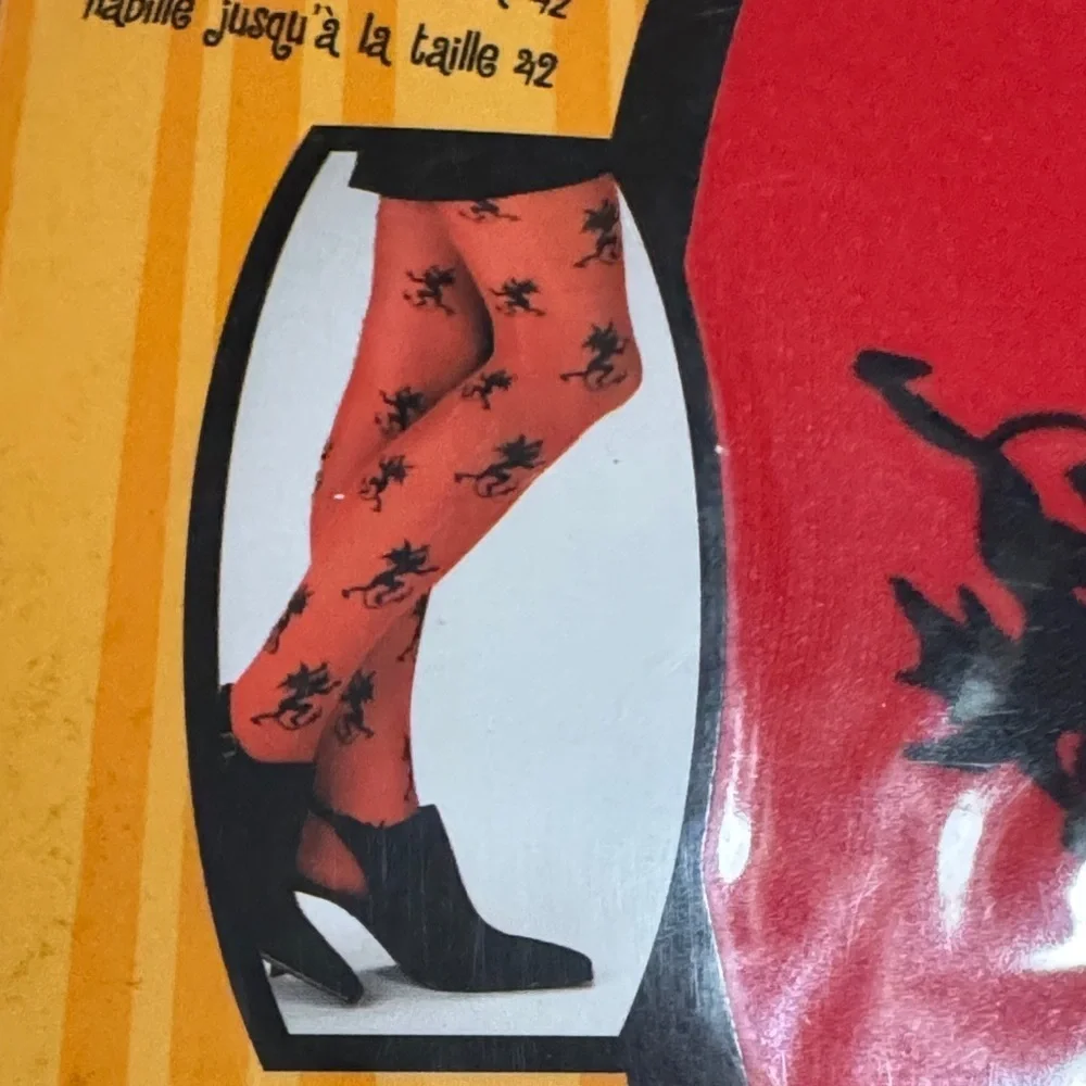 Red Adult goth Pantyhose
